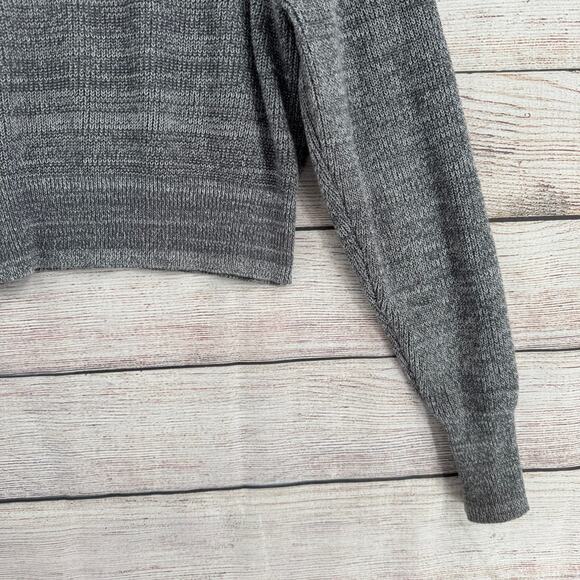 Free People Mock Neck Cropped Sweater Womens XS Heathered Gray - Picture 14 of 14